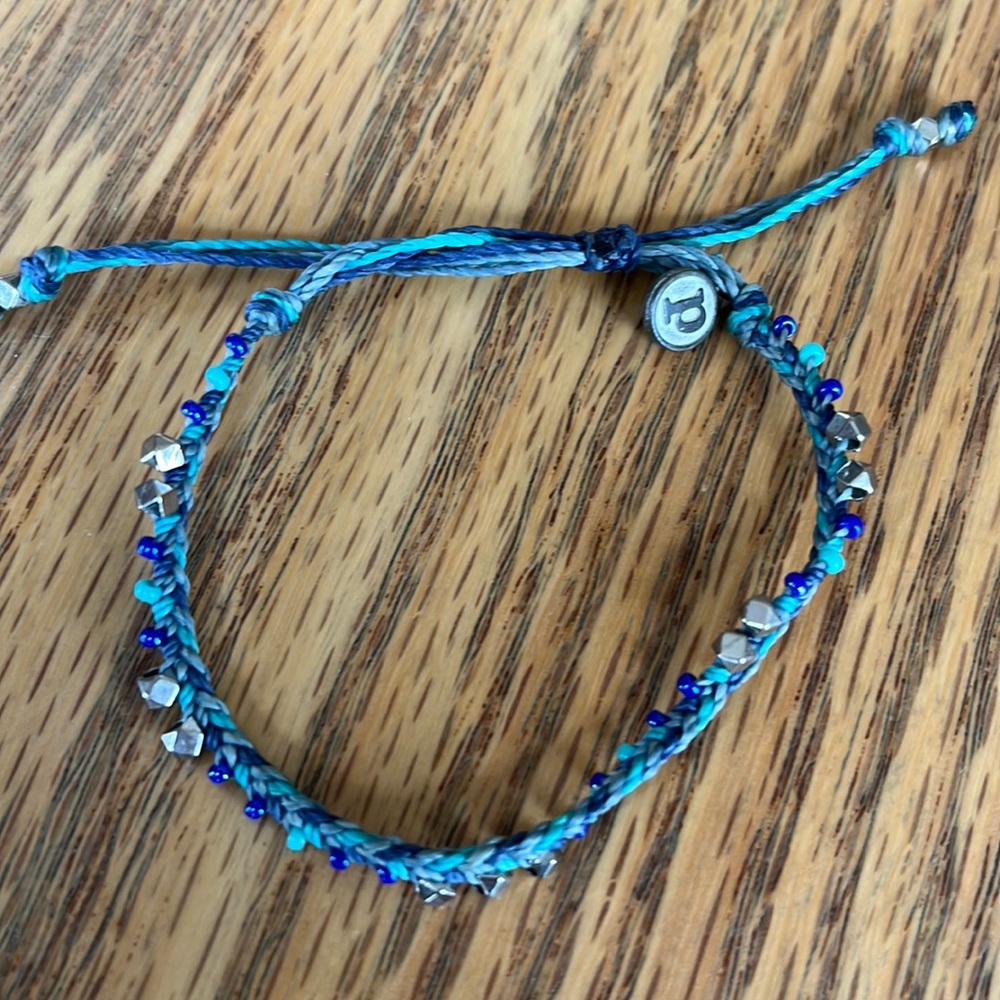 Pura Vida Blue Bracelet with blue and silver beads